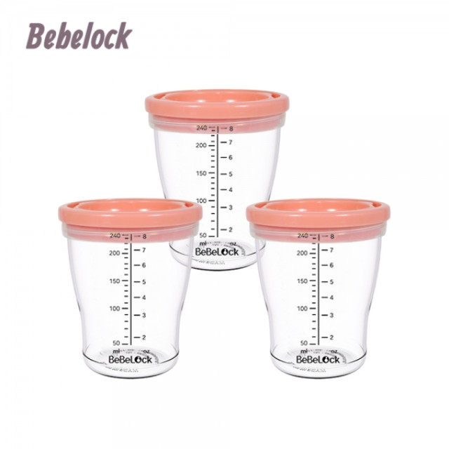 BeBeLock 防漏儲存杯(3入/240ml) 三色可選