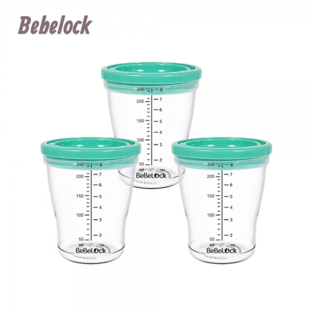 BeBeLock 防漏儲存杯(3入/240ml) 三色可選