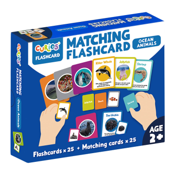 Curios 英文配對認知遊戲卡 海洋生物