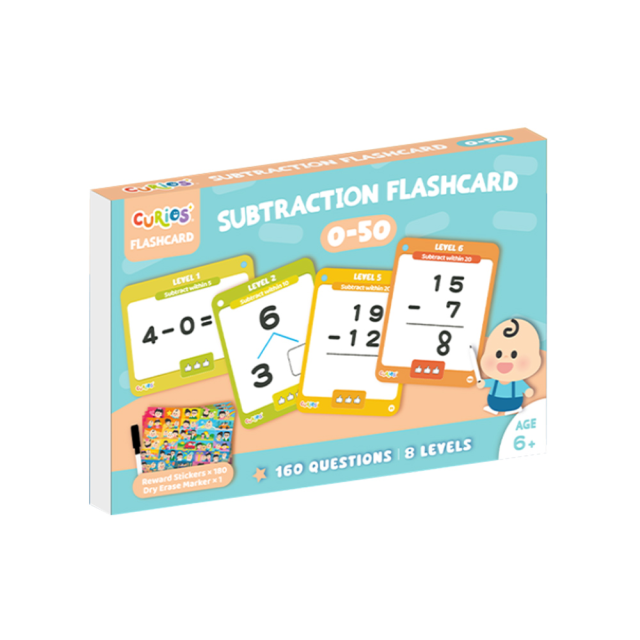 Curios 數學認知可擦拭遊戲組 減法練習