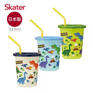 Skater 日本製3入水杯320ml 恐龍