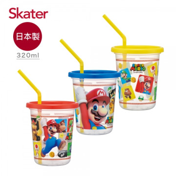Skater 日本製3入水杯320ml 瑪利歐