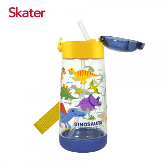 Skater PET吸管水壺480ml 恐龍圖鑑
