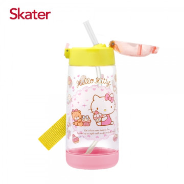 Skater PET吸管水壺480ml KITTY