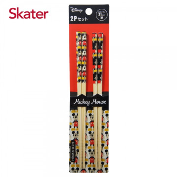 Skater 2入組日式竹筷21cm 米奇