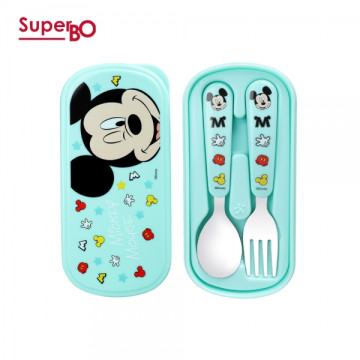 SuperBO 幼兒不鏽鋼匙叉組(附盒)