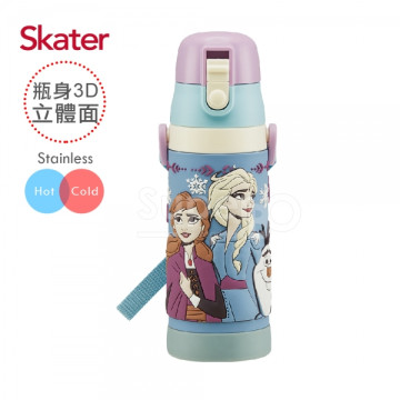 Skater 立體不鏽鋼保溫水壺480ml 冰雪奇緣