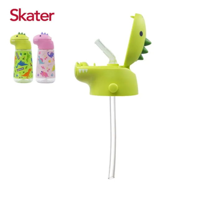 Skater 恐龍吸管水壺420ml 上蓋組(粉/綠)