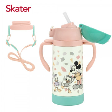 Skater 吸管型不鏽鋼兩用杯350ml 米奇