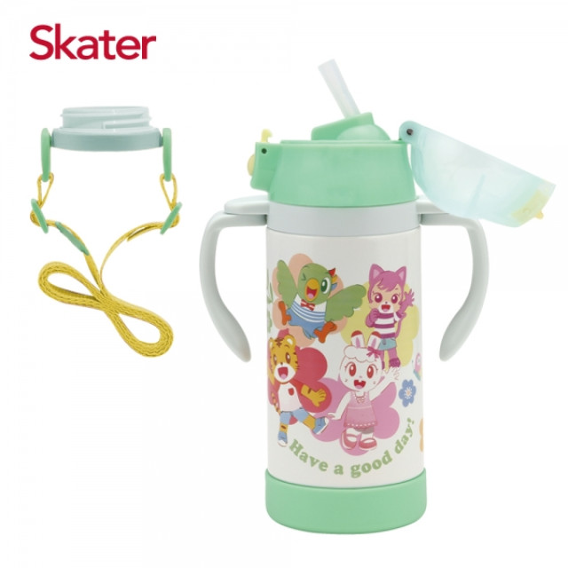 Skater 吸管型不鏽鋼兩用杯350ml 巧虎