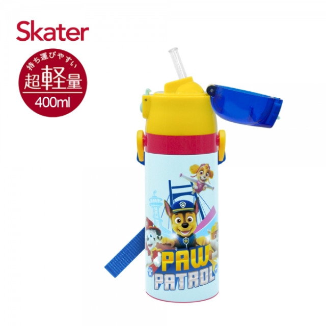 Skater 吸管不鏽鋼保溫水壺400ml 汪汪隊