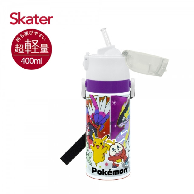 Skater 吸管不鏽鋼保溫水壺400ml Pokemon SV