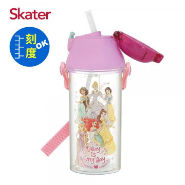Skater 吸管型定量飲水壺480ml 迪士尼公主