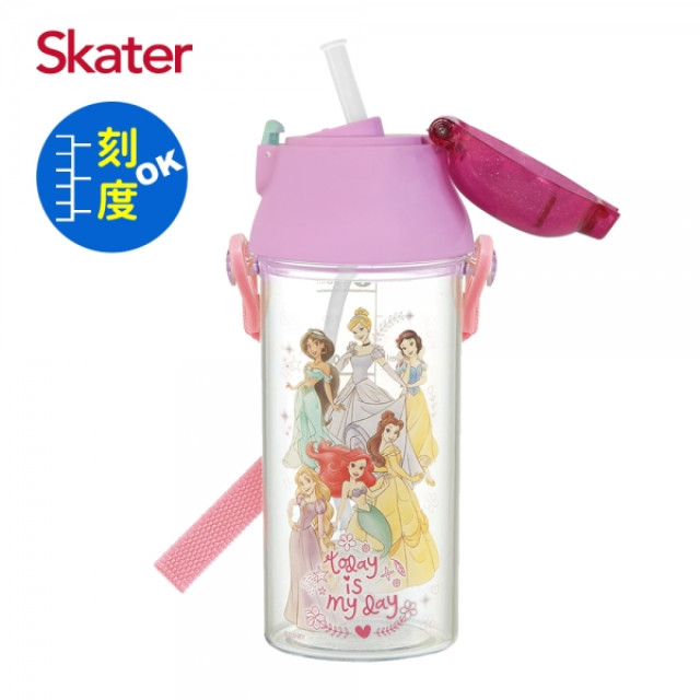Skater 吸管型定量飲水壺480ml 迪士尼公主