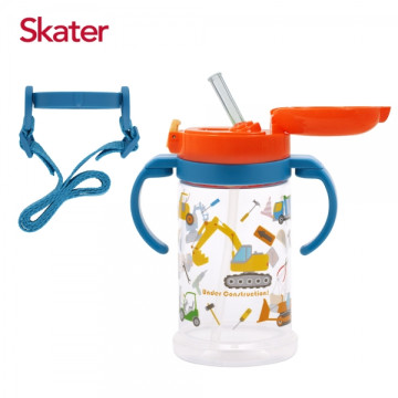 Skater 寬底吸管杯370ml 工程車