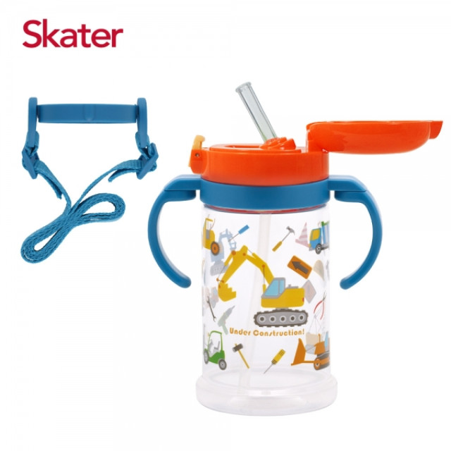 Skater 寬底吸管杯370ml 工程車