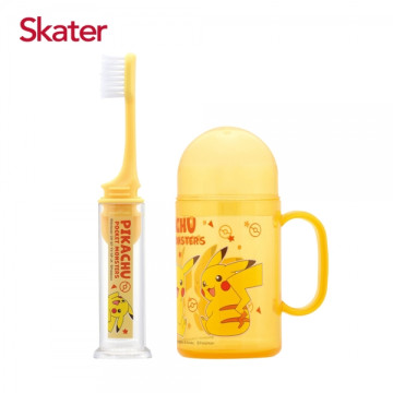 Skater 便利牙刷(附收納杯) 皮卡丘