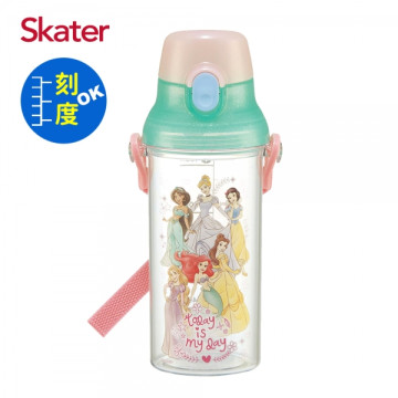 Skater 定量飲水壺480ml 迪士尼公主(粉綠)