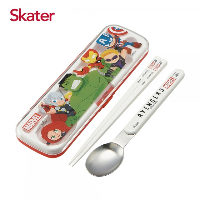 Skater 二件式餐具組 復仇者聯盟(紅)