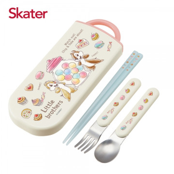 Skater 銀離子三件餐具組 奇奇蒂蒂