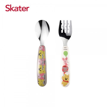Skater 不鏽鋼彎柄湯匙叉 (KITTY/維尼)