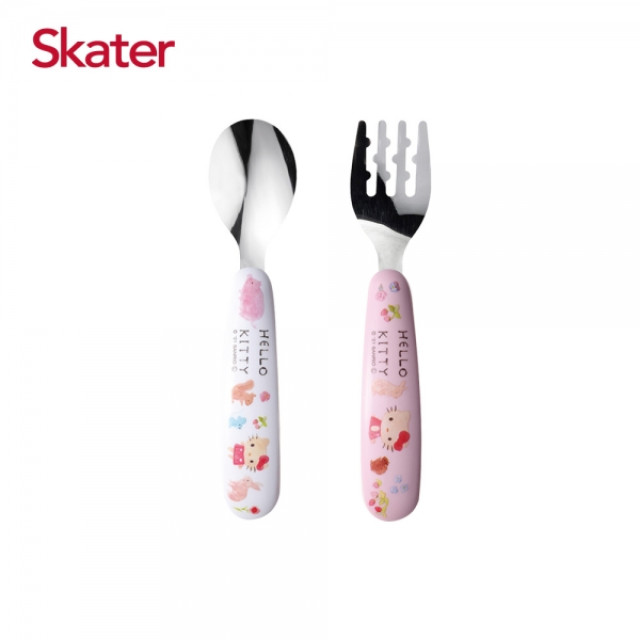 Skater 不鏽鋼彎柄湯匙叉 (KITTY/維尼)