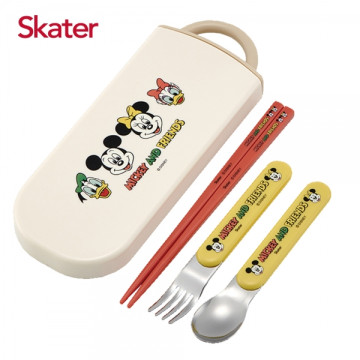 Skater 銀離子三件餐具組 MK & Friend