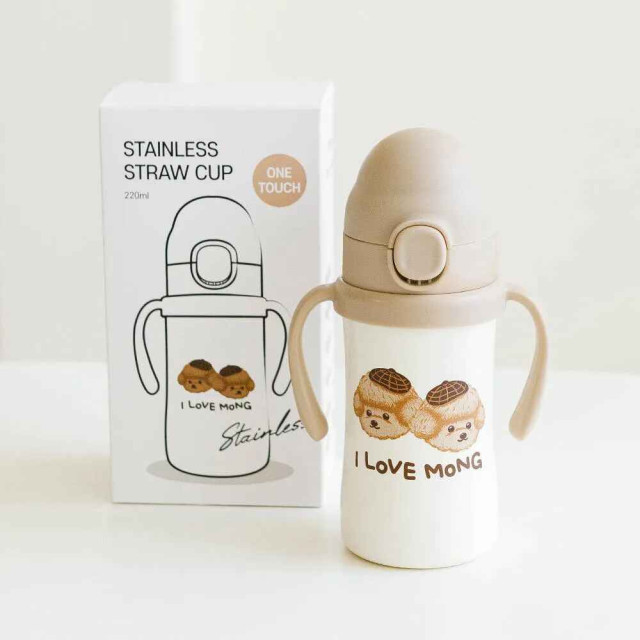 UBMOM 彈蓋式可可狗保溫杯220ml