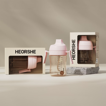 芽比兔 防漏吸管學習水杯300ml