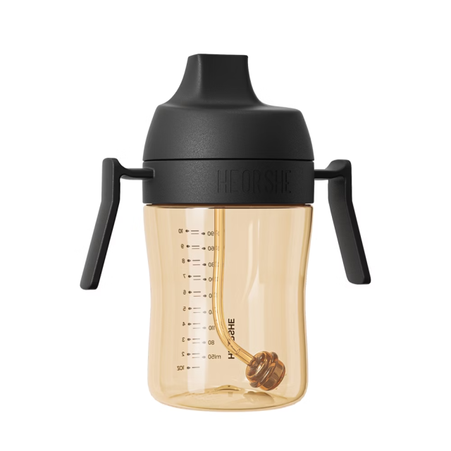 芽比兔 防漏吸管學習水杯300ml