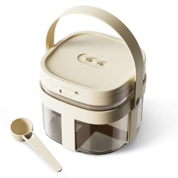 芽比兔 便攜儲存密封罐 含矽膠提帶 800ml