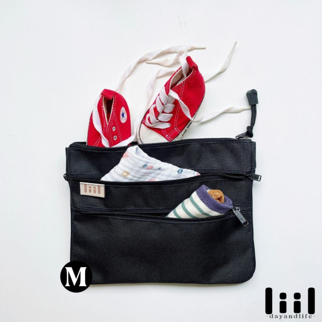 理理包liil 紋理三拉鍊收納包_S