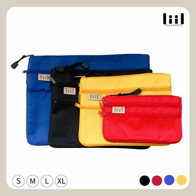 理理包liil 紋理三拉鍊收納包_S