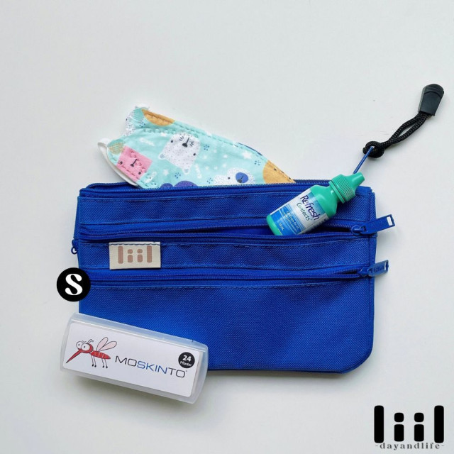 理理包liil 紋理三拉鍊收納包_S