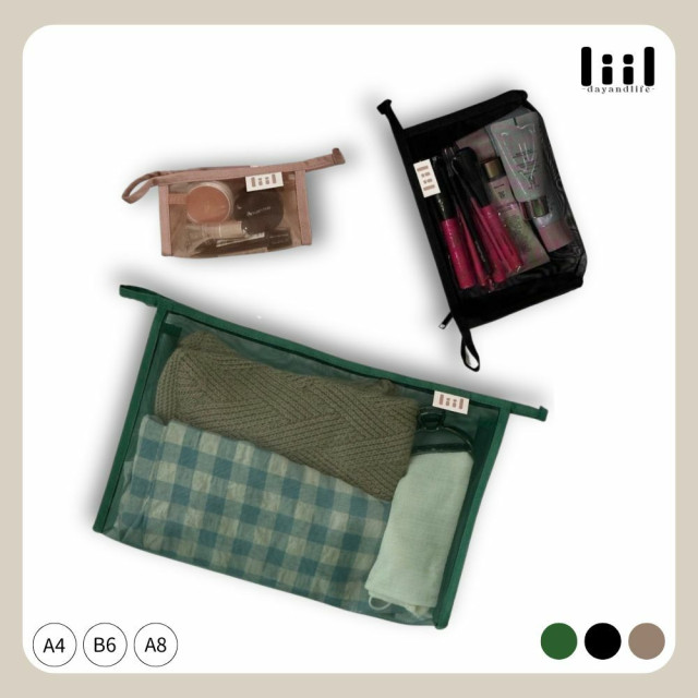 理理包liil 超輕量網紗三角收納袋 B6