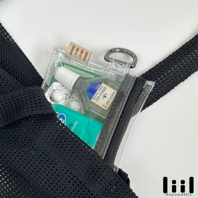 理理包liil 雙拉鍊透明卡包 3色任選