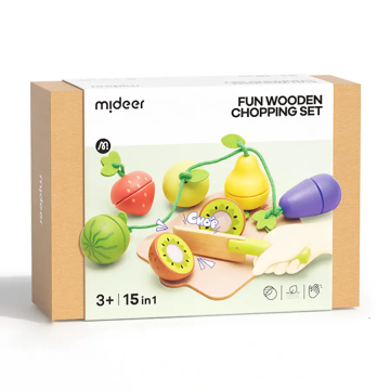 mideer 木質切菜、串菜蔬果遊戲套組