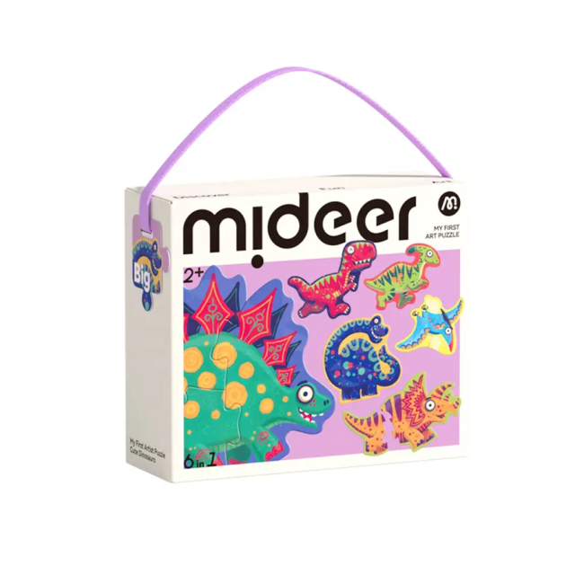 mideer 六合一拼圖-恐龍