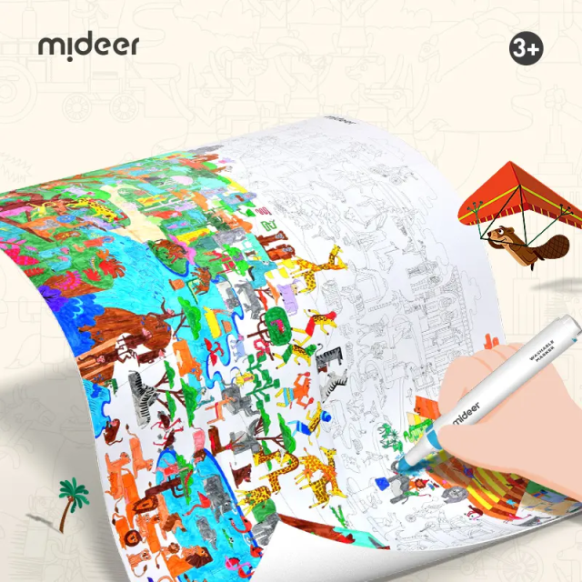 mideer 世界塗色畫紙-北美洲