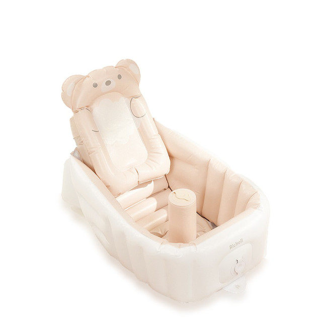Richell 利其爾 充氣式三階段嬰兒浴盆 萌貝兒