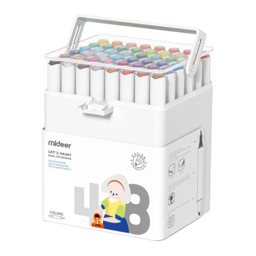mideer 雙頭水性麥可筆(48色)