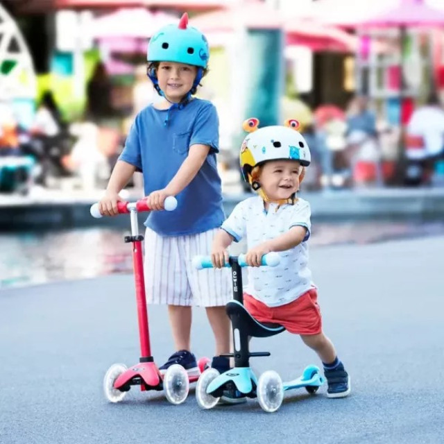 Micro 瑞士 Mini 2Grow Magic LED發光輪 成長型兒童滑板車 (可變換滑步車模式)