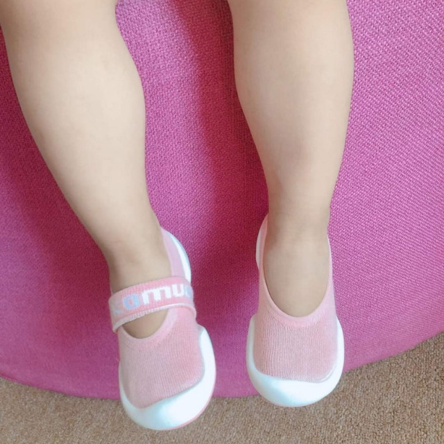 Ggomoosin 學步襪鞋 - 粉色瑪莉珍 (短版)