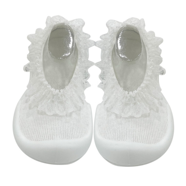 Ggomoosin 學步襪鞋 - 奶油蕾絲 (短版)