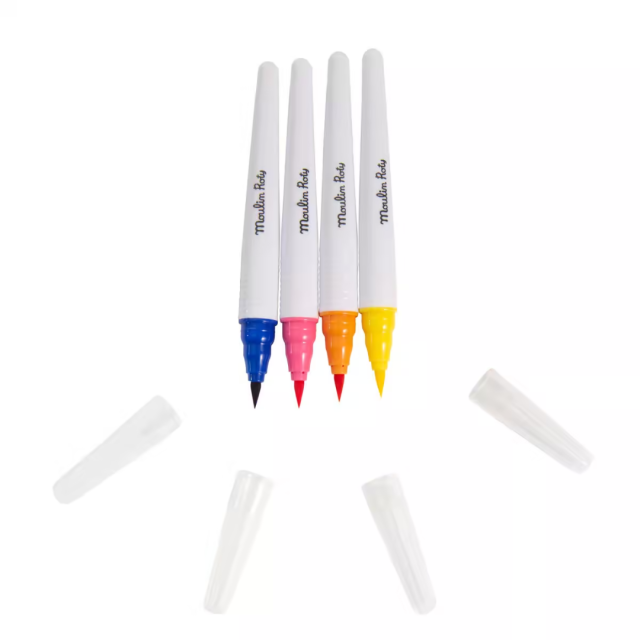 Moulin Roty 彩繪軟毛畫筆(12色)-奇趣怪誕