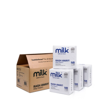 MILK™ 鎖水芯牛奶尿布-黏貼型(NB-22片) 四入箱購