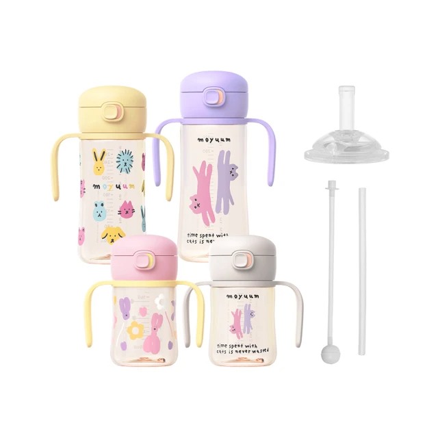 MOYUUM 韓國 PPSU彈蓋吸管學飲水杯 330ml