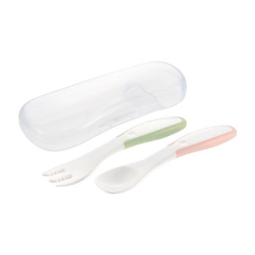 Richell 利其爾 TLI 嬰兒用湯匙叉(附收納盒)