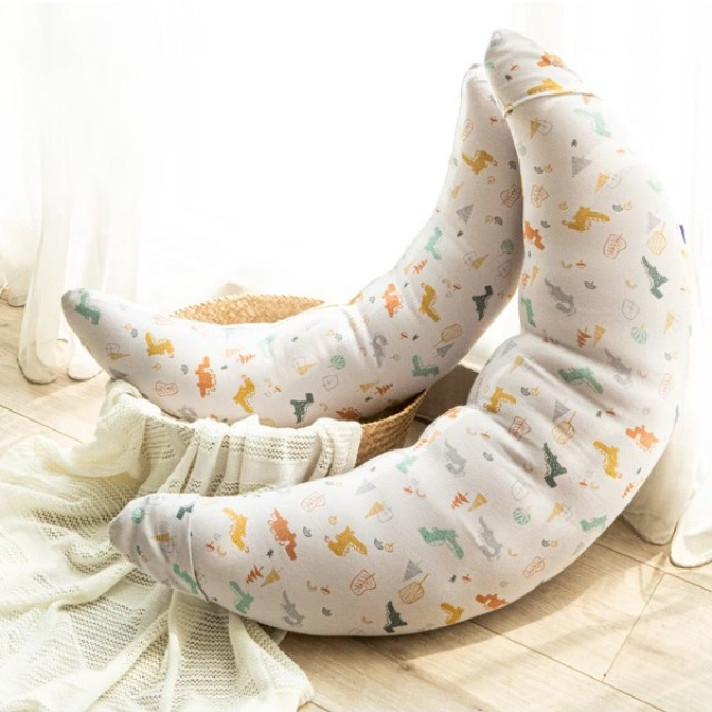 Gennies 奇妮 智能恆溫抗菌月亮枕-恐龍樂園沉穩灰