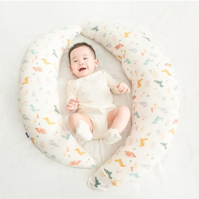 Gennies 奇妮 智能恆溫抗菌月亮枕-恐龍樂園沉穩灰